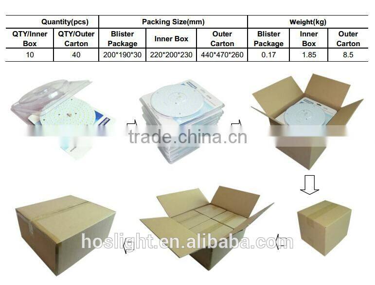 Magnet installation round AC SMD ac led module ceiling light led pcb 2835 module and free sample can be available
