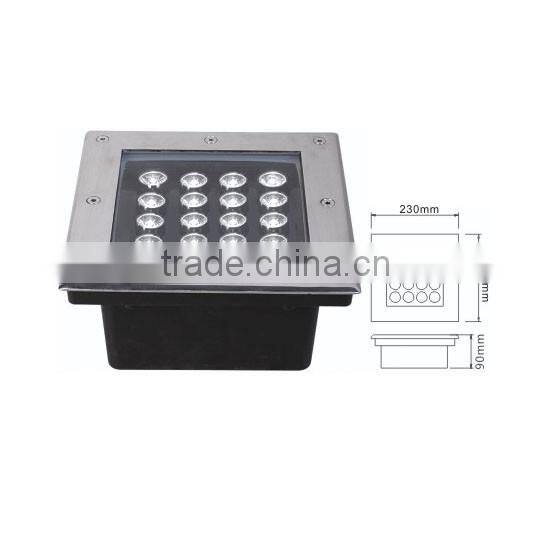 230*230mm square led underground light Waterproof IP67 RGB LED Underground Light 16w