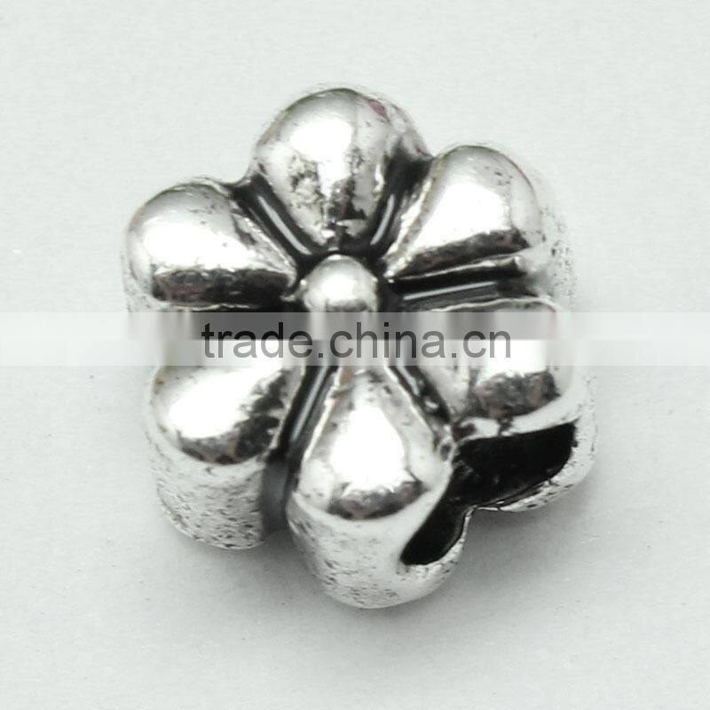 Pdora Jewelry Accessories the Red Hibiscus Hanging and Slider DIY Zinc Alloy Beads