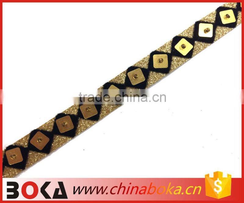 gold glitter ribbon trim