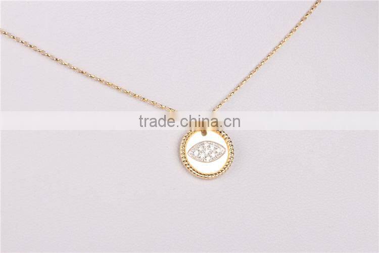 Cheap jewellry eyes shape pendant small 925 silver pendant with black and white enamel pendant