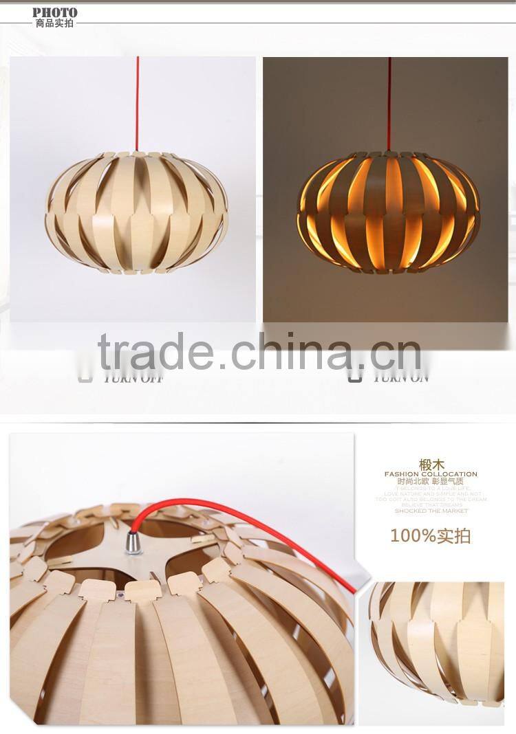LED pendant Light JK-8005B-24 Beautiful antique wood chandelier wood pendant light