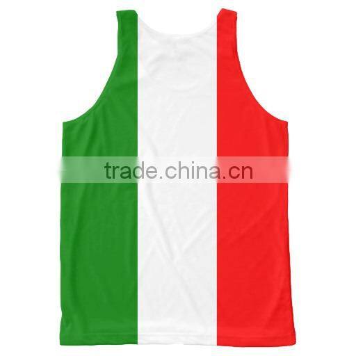 designer flag printing cotton plain tank top for men wholesale china