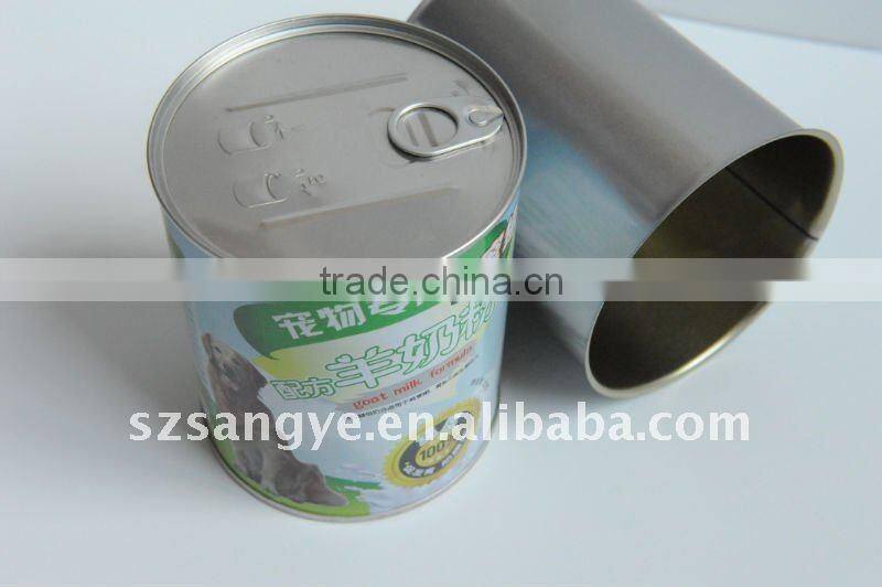 Full Colors Printed Cylindrical Tin Can For Food Packaging