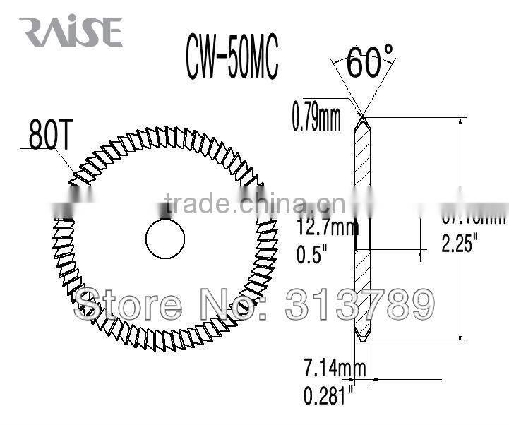 Profilling Cutter HPC Key milling Cutter CW-50MC HSS cutters for HPC Mini,Premier and Power Speedex key cutting machine
