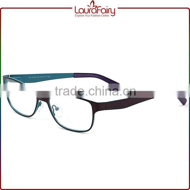 Laura Fairy Quality Stylish Mutil Color Metal Eyeglasses Optical Frames With Spring Temple