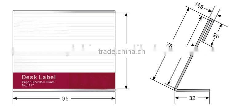L-shaped acrylic table sign/perspex Price tag/PMMA Display card