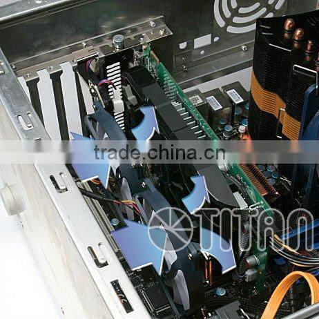 Overclocking universal gaming pc cpu fan pci slot 12V dc vga cooler
