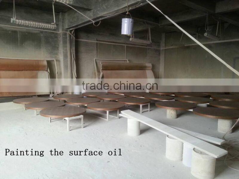 wooden coffee table with stainless steel legs SK1224A