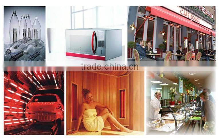 IR heating element with golded coated reflector