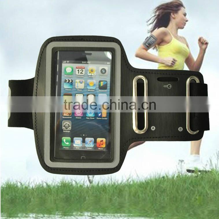Promotional Neoprene+PU Frosted Super slim sport armband for iphone 5