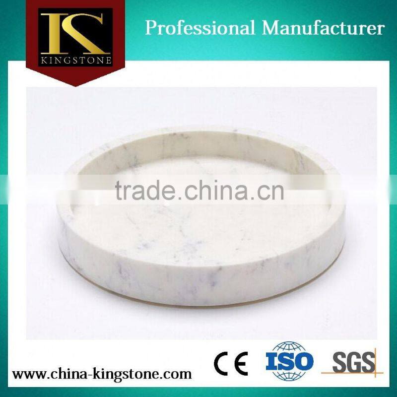 Carrara white marble cup holder for wholesale
