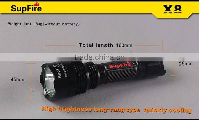 Supfire X8 Rechargeable Flashlight 10w Led Waterproof Torch