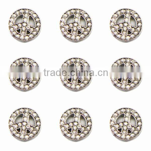 Rhinestone Crown Slider Charms For 10MM DIY Leather Bracelet Gummy Bracelet