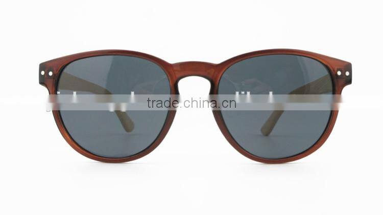 2014 new style PC Frame with wooden/bamboo Temple sunglasses CE FDA UV400 TAC Polarized