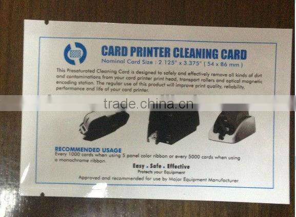 2014 hotest CR80 Cleaning Card For ATM