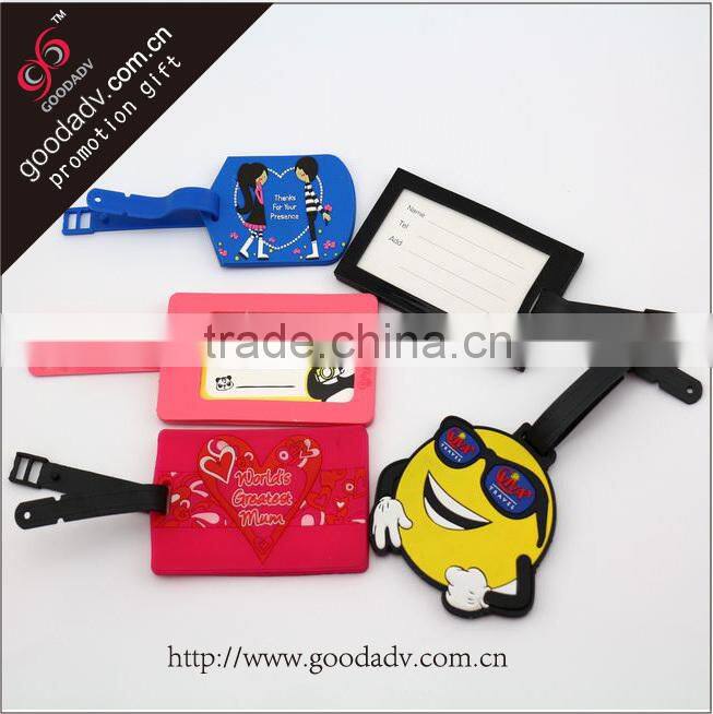 Rubber luggage tag/ soft pvc travel bagage tag