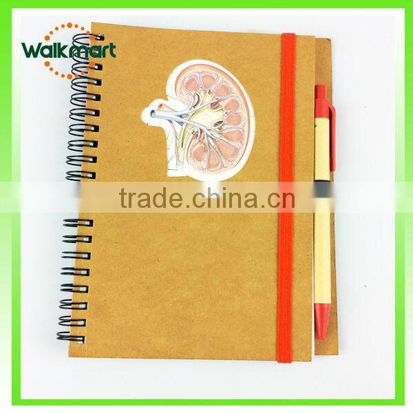 Recycled Notepad with pen and elastic
