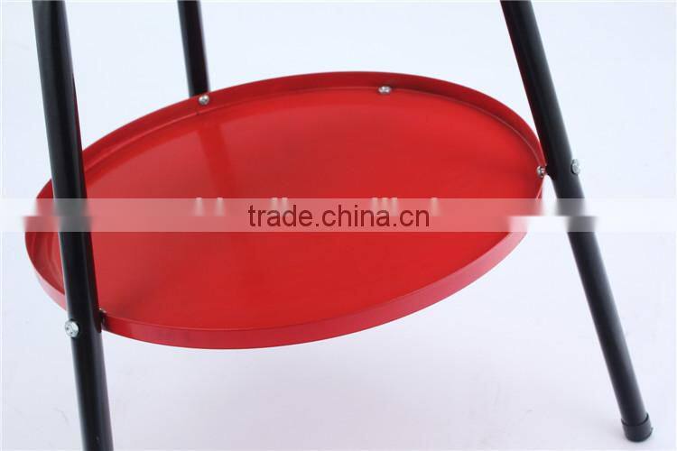 Mini triangle portable charcoal bbq grill with retractable height