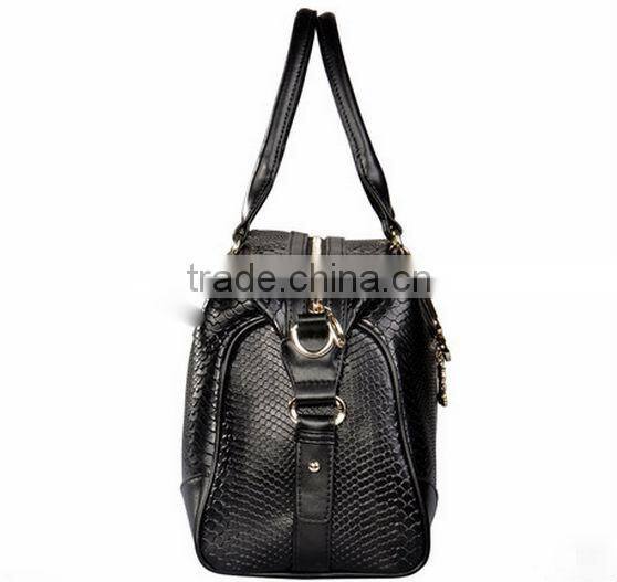 2016 black python leather women bags