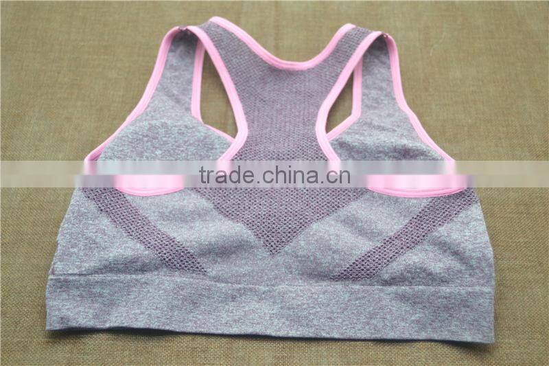 Sexy underwear women seamless sport bra yoga top padded tops