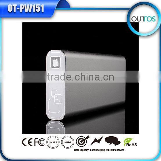 Made in china external portable charger high capacity power bank with small size