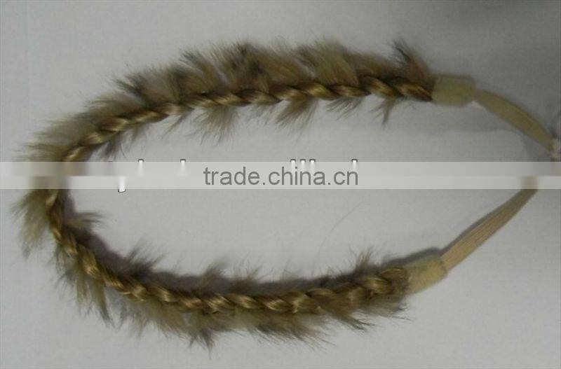 fashion synthetic elastic braiding hair,elastic braid headband