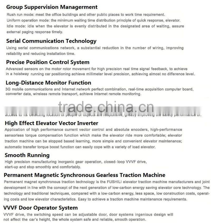 Factory Outlet Low Operating Cost Good Quality Machine Roomless Elevator