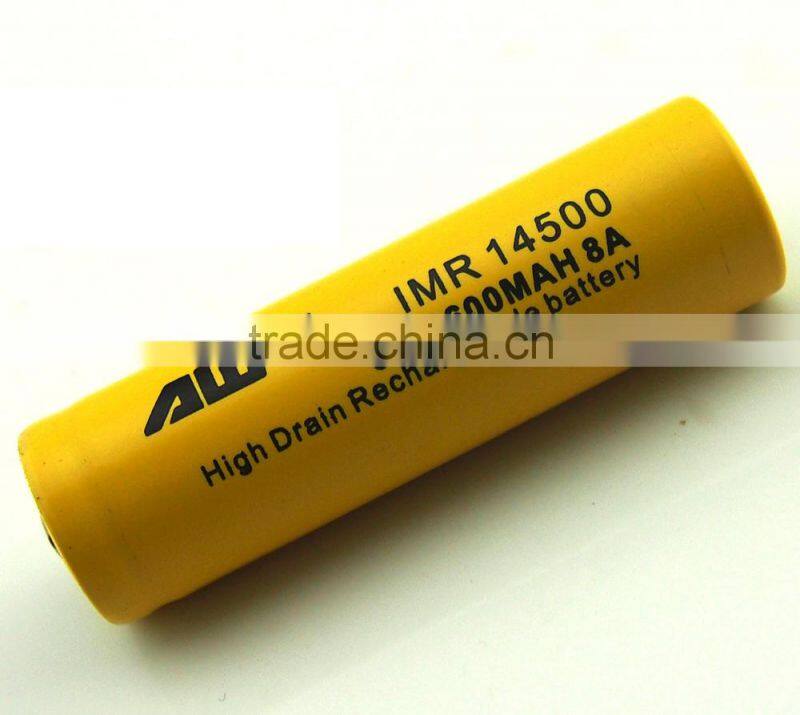 most reasonable price AWETE 14500 600mah battery 3.7v li-ion rechargerable battery lithium ion battery 3.7v 720mah