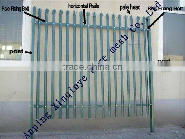 Red pvc coated palisade fence manufacturetrading