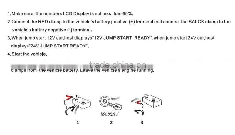 2016 30000mAh 24 volts car jump starter
