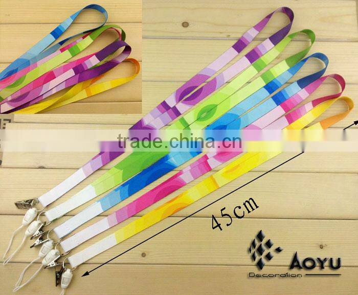 decorative pink camouflage pattern printed custom lanyard