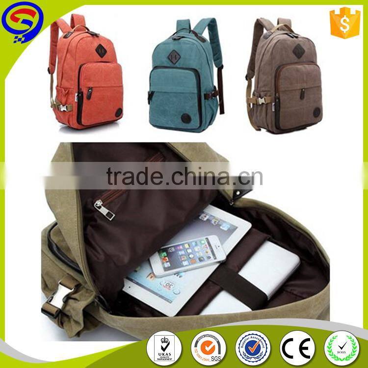 Competitive price Top Quality college canvas fashionable backpack