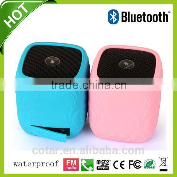 2015 Square Shaped High Definition Sound Built-in Rechargeable Battery Waterproof Wireless Bluetooth Speaker