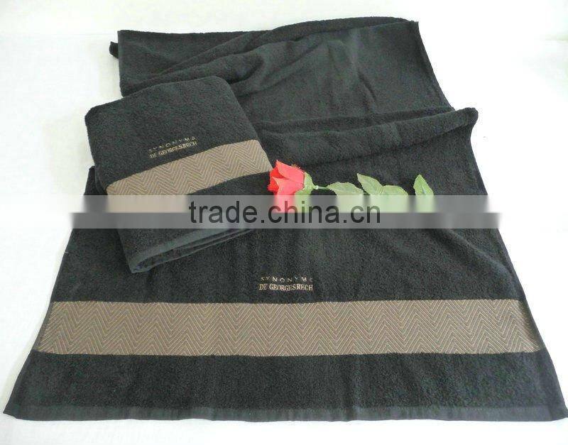 100% cotton high quality yarn dyed jacquard towel