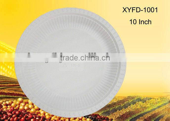 10 inch disposable biodegradable dinner set plastic plate:XYFD-1001