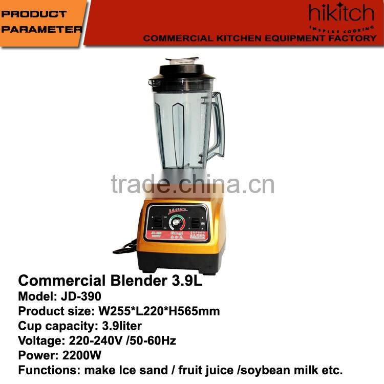 Commercial electric heavy duty 3.9 liter Ice /fruit /soybean milk blender
