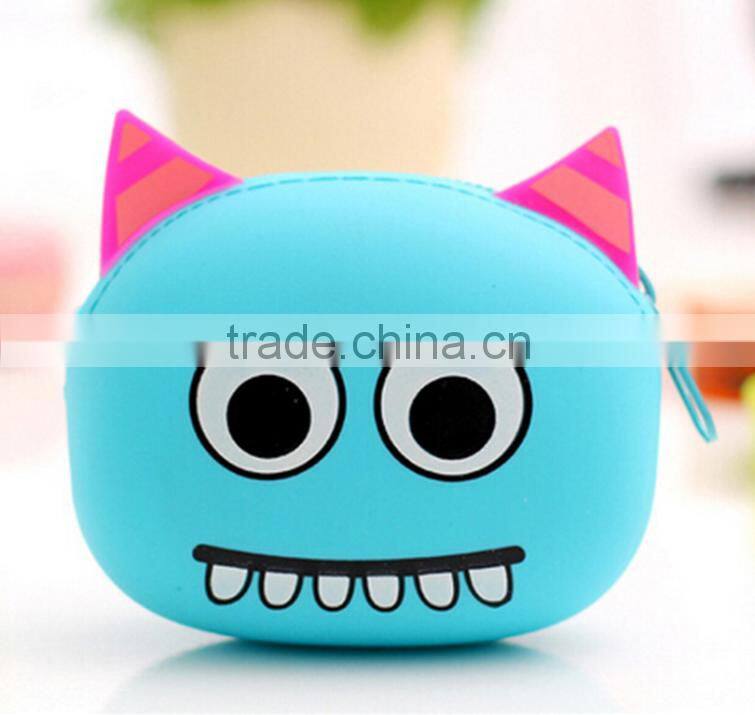 Cheapest novelty bear shaped custom silicone jelly coin purse,ladies wallet and purse