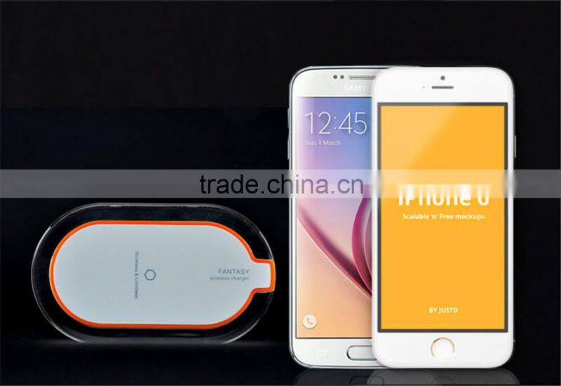 qi 3 coil crystal wireless charger pad