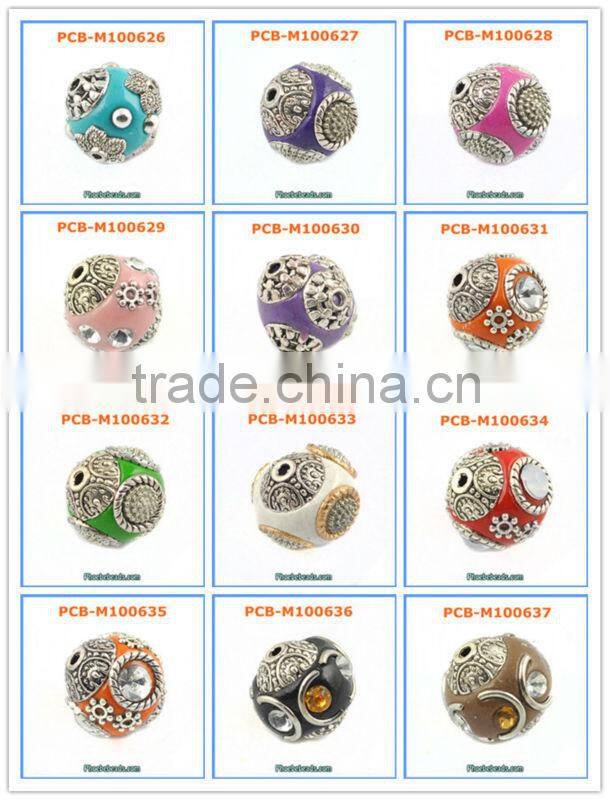 Wholesale Fashion Round Black Indonesia Clay Beads PCB-M100579