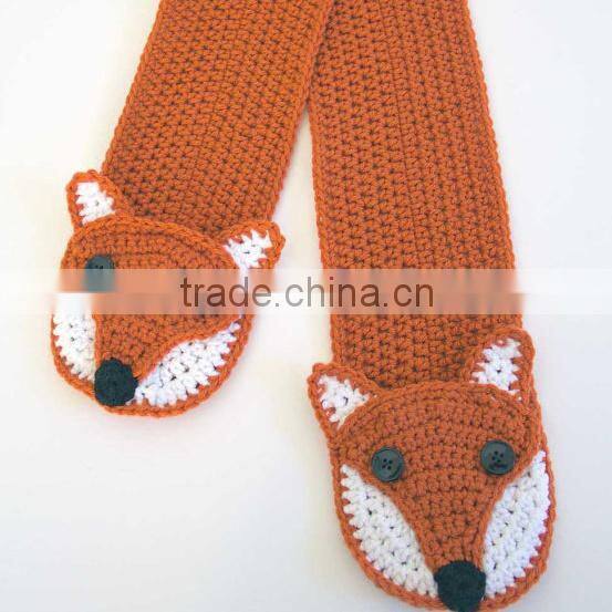 crochet lovely animal pattern baby scarf