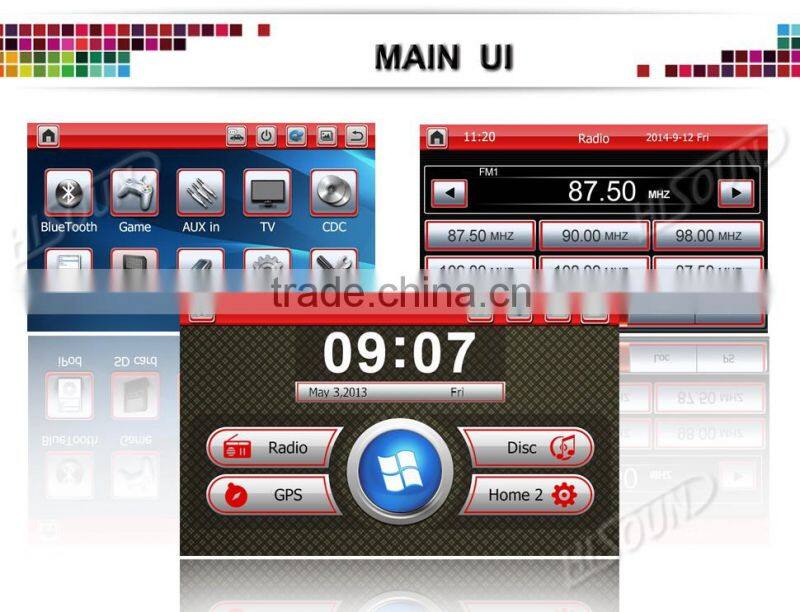 2DIN Universal 6.2'' inch screen car audio for toyota with gps