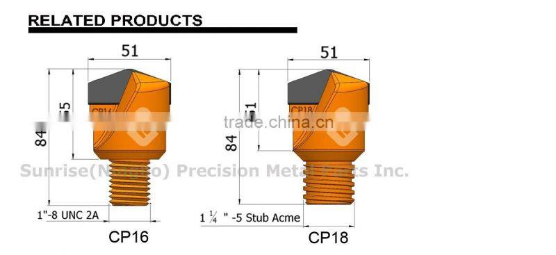 CP18 Surface cutting tungsten carbide pilot drill bit claw ground drill bits