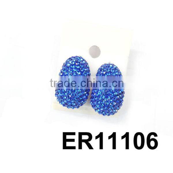 women glitter crystal funky stud earrings