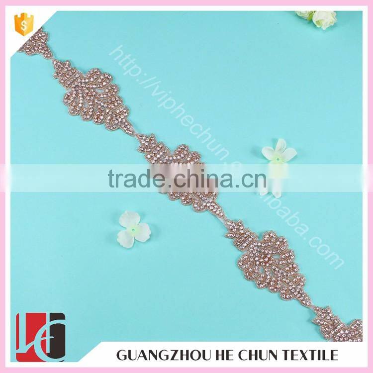 HC4752-1 Hechun Hot Fix Garments Fashion Beaded Lace Trim