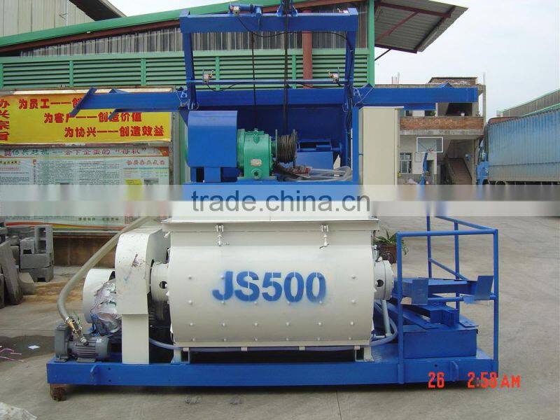 JS500 Concrete Mixer for big productivity brick making machine