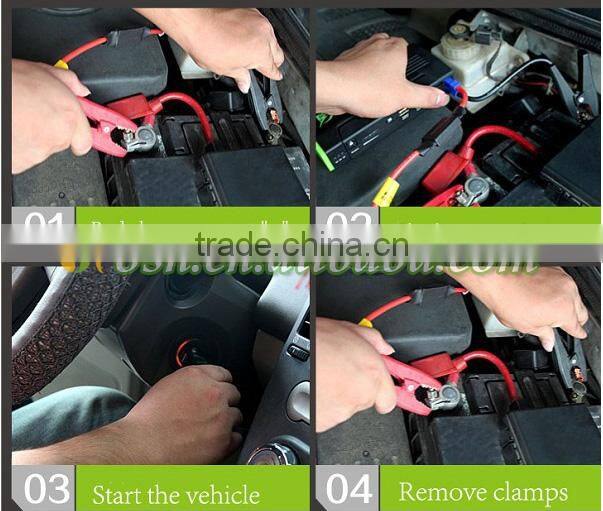 Unique in style- 12V 13600mAh Mini Jump Starter lithium ion rechargeable battery for car with good BMS,200A-400A current