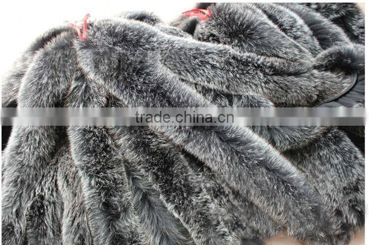 Natural Color Silver Fox Trimming / Silver Fox For Collar / Fox Fur Trim