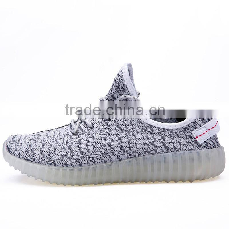 Hot selling reflect light shoes reflect sole flyknit sport shoes CASUAL SHOES