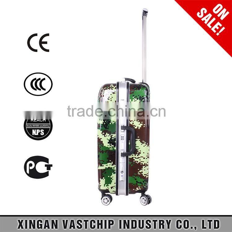 Aluminium trolley pattern military travel bag Case for suitcase Fashion Travel Hardside Luggage